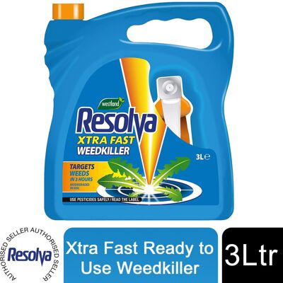 Resolva Xtra Fast Weedkiller 3L - Weedkiller for Home & Garden Resolva Xtra Fast Weedkiller 3L - Weedkiller for Home & Garden