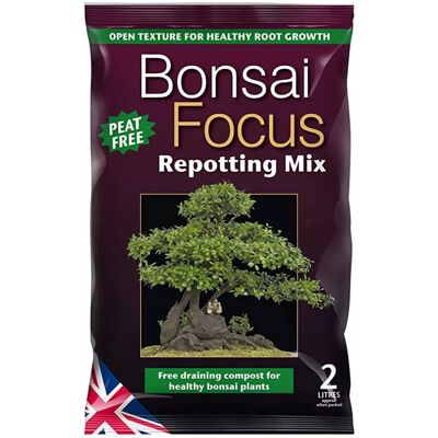 Bonsai Focus Repotting Mix Peat Free Plant Soil Garden Growth Technology 3L Bag Bonsai Focus Repotting Mix Peat Free Plant Soil Garden Growth Technology 3L Bag