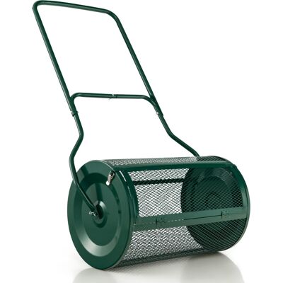 Costway 27 inch Compost Spreader Peat Moss Spreader Upgrade U-shaped Handle Costway 27 inch Compost Spreader Peat Moss Spreader Upgrade U-shaped Handle