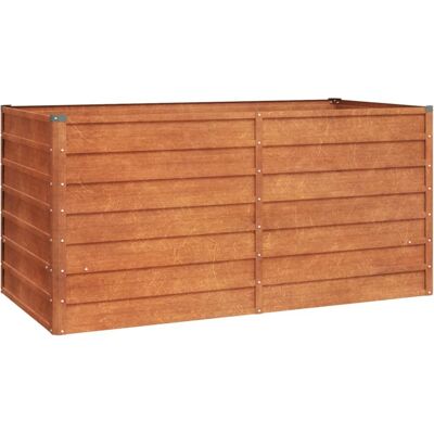 vidaXL Garden Raised Bed Rusty Steel - Outdoor Planter, 160x80x77 cm vidaXL Garden Raised Bed Rusty Steel - Outdoor Planter, 160x80x77 cm