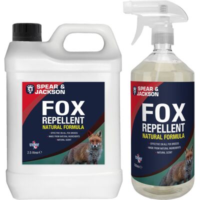 Spear & Jackson Fox Repellent Spray 2.5L with 500ml Trigger Spray Spear & Jackson Fox Repellent Spray 2.5L with 500ml Trigger Spray