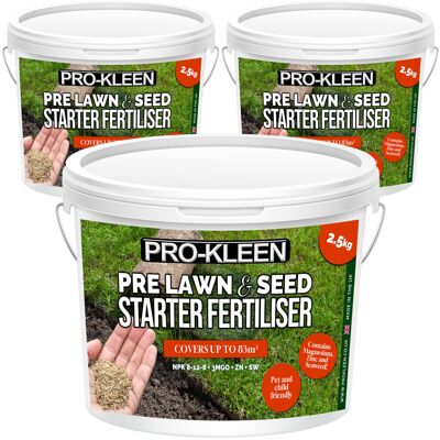 Pro-Kleen (3) Pre-Lawn Seed Starter & Lawn Fertiliser 2.5kg Pro-Kleen (3) Pre-Lawn Seed Starter & Lawn Fertiliser 2.5kg