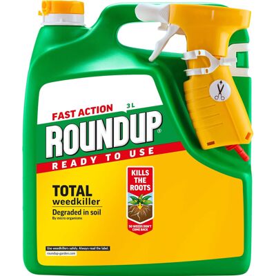 Roundup Fast Action Weedkiller, Ready to Use, Manual Spray, 3 Litre Roundup Fast Action Weedkiller, Ready to Use, Manual Spray, 3 Litre