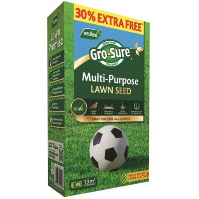 Westland Gro-Sure Multi-Purpose Lawn Seed 10m2 + 30% Free Westland Gro-Sure Multi-Purpose Lawn Seed 10m2 + 30% Free