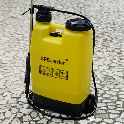 Gr8 Garden 12L Backpack Pressure Sprayer With Lance Garden Weed Killer Knapsack Gr8 Garden 12L Backpack Pressure Sprayer With Lance Garden Weed Killer Knapsack