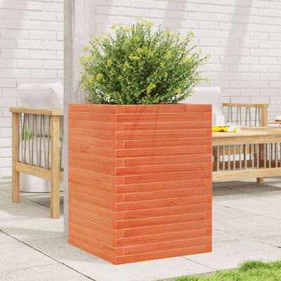 vidaXL Garden Planter Wax Brown 50x50x68.5 cm Solid Wood Pine vidaXL Garden Planter Wax Brown 50x50x68.5 cm Solid Wood Pine