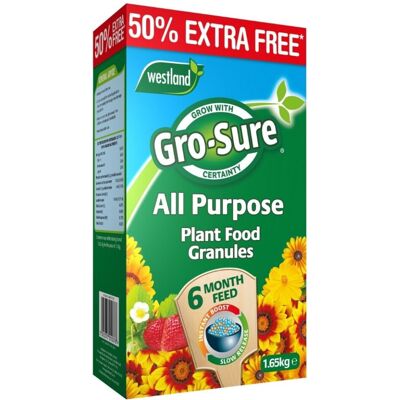 Gro Sure (1.65Kg Box) Gro-Sure Slow Release Plant Food, Dual Action, Feeds Flowers, Fruit Gro Sure (1.65Kg Box) Gro-Sure Slow Release Plant Food, Dual Action, Feeds Flowers, Fruit