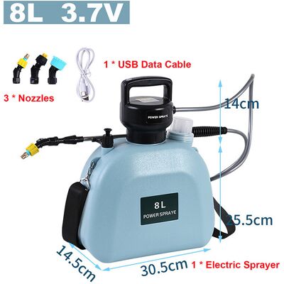 Maxpower (Blue-8L-3.7V) Electric Battery Sprayer Gardening Watering Flowers Can Agricultu Maxpower (Blue-8L-3.7V) Electric Battery Sprayer Gardening Watering Flowers Can Agricultu