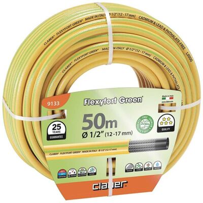 CLABER - flexible green garden hose 1/2 12-17m 50 - Garden Hose CLABER - flexible green garden hose 1/2 12-17m 50 - Garden Hose