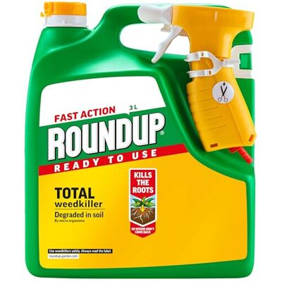 Roundup Fast Action Weedkiller, Ready to Use, Manual Spray, 3 Litre Roundup Fast Action Weedkiller, Ready to Use, Manual Spray, 3 Litre