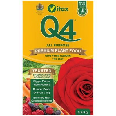 Vitax Q4 All Purpose Plant Food Pelleted Fertiliser for Flowers & Crops Vitax Q4 All Purpose Plant Food Pelleted Fertiliser for Flowers & Crops