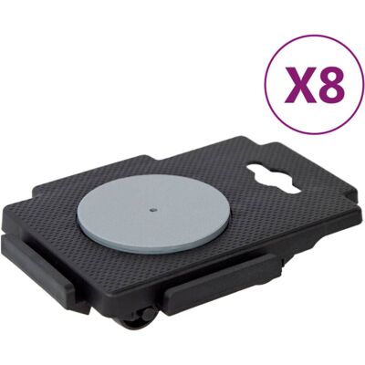 VIDAXL - 8-Wheel moving cart - Black - PP - 150 kg - Moving cart VIDAXL - 8-Wheel moving cart - Black - PP - 150 kg - Moving cart