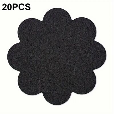 Unbranded (Black) 20Pcs Flower Pot Inner Bottom Mat Prevent Soil Leakage Flower Shape Plan Unbranded (Black) 20Pcs Flower Pot Inner Bottom Mat Prevent Soil Leakage Flower Shape Plan