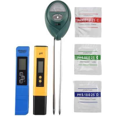 Unbranded 3 Pack PH Meter TDS PPM Meter and 3 in 1 Soil PH Tester PH/EC Digital Kit for Ho Unbranded 3 Pack PH Meter TDS PPM Meter and 3 in 1 Soil PH Tester PH/EC Digital Kit for Ho