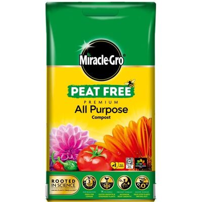 Miracle-Gro - Premium All Purpose Peat Free Compost - 10L Miracle-Gro - Premium All Purpose Peat Free Compost - 10L