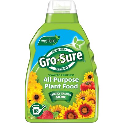 Westland Gro-sure Seaweed Enriched All Purpose Plant Food, 1 L Westland Gro-sure Seaweed Enriched All Purpose Plant Food, 1 L