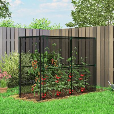 Outsunny Fruit Cage Bird Netting, Plant Protection Tent, Black Outsunny Fruit Cage Bird Netting, Plant Protection Tent, Black