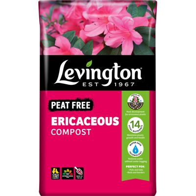 Levington PEAT FREE Ericaceous Compost, 50 litre compost for acid-loving plants Levington PEAT FREE Ericaceous Compost, 50 litre compost for acid-loving plants