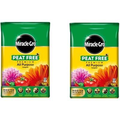 Miracle-Gro All Purpose Enriched Compost 40L x 2 Bags Miracle-Gro All Purpose Enriched Compost 40L x 2 Bags