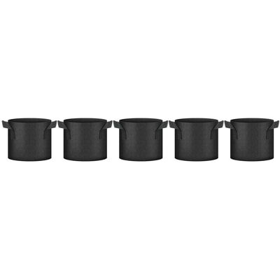 Unbranded Plant Grow Bags 5 Gallon Tomato Planter Pots 6-Pack with Handles,Non Woven Fabri Unbranded Plant Grow Bags 5 Gallon Tomato Planter Pots 6-Pack with Handles,Non Woven Fabri