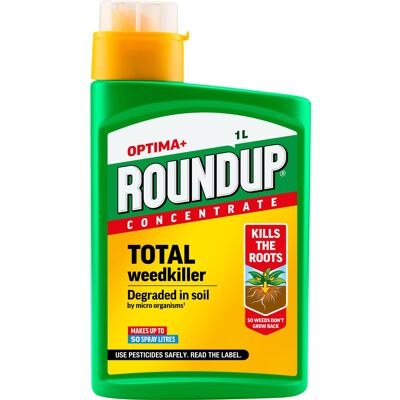 Roundup Optima+ Total Weedkiller, Concentrate, 1 Litre Roundup Optima+ Total Weedkiller, Concentrate, 1 Litre