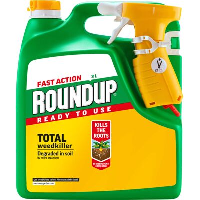 Roundup Fast Action Weedkiller, Ready to Use, Manual Spray, 3 Litre Roundup Fast Action Weedkiller, Ready to Use, Manual Spray, 3 Litre