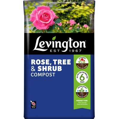 Levington PEAT FREE Rose, Tree & Shrub Compost, 50 litre Levington PEAT FREE Rose, Tree & Shrub Compost, 50 litre