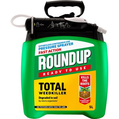 Roundup Fast Action Weedkiller Pump 'N Go Spray – 5L Ready-to-Use Glyphosate For Roundup Fast Action Weedkiller Pump 'N Go Spray – 5L Ready-to-Use Glyphosate For