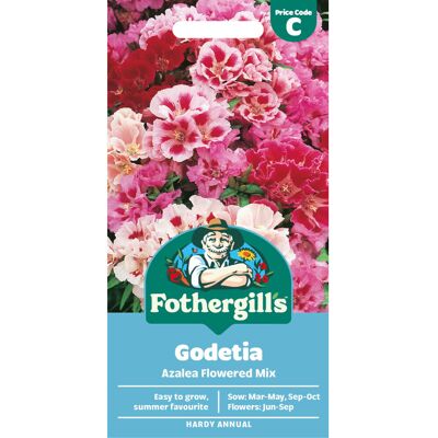 Mr Fothergill's Fothergill's Godetia Azalea Flowered Mixed Flower Seeds, 750 Seeds, Sow: Mar-May Mr Fothergill's Fothergill's Godetia Azalea Flowered Mixed Flower Seeds, 750 Seeds, Sow: Mar-May