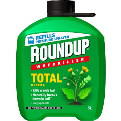 Roundup Weedkiller Total Optima, pump spray, 5 litre REFILL Roundup Weedkiller Total Optima, pump spray, 5 litre REFILL