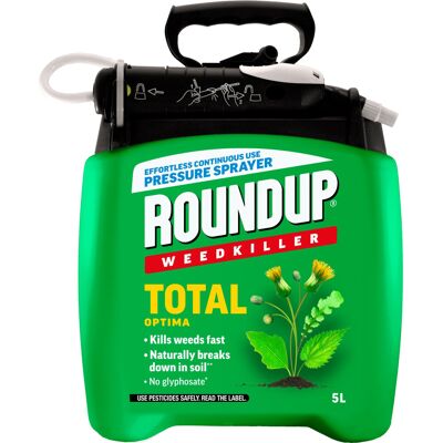 Roundup Weedkiller Total Optima, pump spray, 5 litre Roundup Weedkiller Total Optima, pump spray, 5 litre