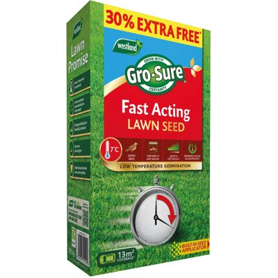 Westland GRO-Sure Fast Acting Lawn Seed Box 10sq.m + 30% EF Westland GRO-Sure Fast Acting Lawn Seed Box 10sq.m + 30% EF