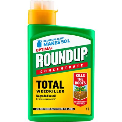 Roundup Optima+ Total Weedkiller, Concentrate, 1 Litre Roundup Optima+ Total Weedkiller, Concentrate, 1 Litre