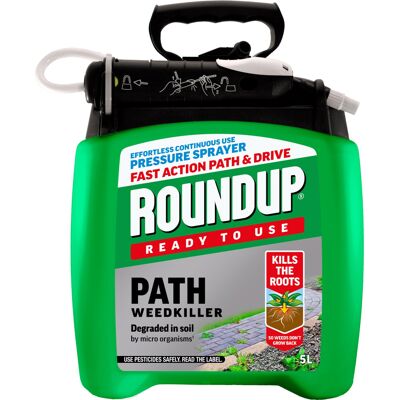 Roundup Path Weedkiller 5 Litre Pump 'N Go, Ready to Use Roundup Path Weedkiller 5 Litre Pump 'N Go, Ready to Use