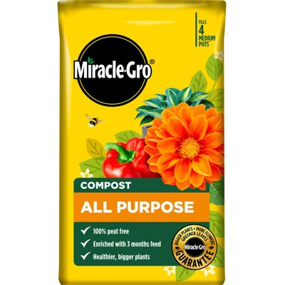 Miracle-Gro PEAT FREE Premium All Purpose Compost, 20 litre, Brown Miracle-Gro PEAT FREE Premium All Purpose Compost, 20 litre, Brown