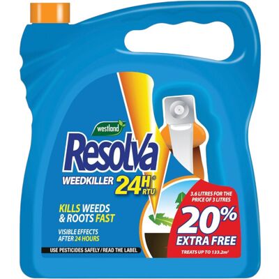 Westland Resolva 24H 3L Weedkiller +20% Extra Free Westland Resolva 24H 3L Weedkiller +20% Extra Free