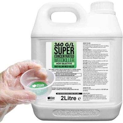 Elixir Gardens 360 g/l Glyphosate Commercial Industrial Strength Weed Killer T Elixir Gardens 360 g/l Glyphosate Commercial Industrial Strength Weed Killer T