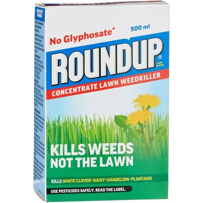Roundup FOR LAWNS CONCENTRATE - 500 ml, Coverage 250 m² (Glyphsate Free Weed kil Roundup FOR LAWNS CONCENTRATE - 500 ml, Coverage 250 m² (Glyphsate Free Weed kil