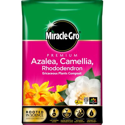Miracle-Gro Premium Eracacious Compost - Azelea, Camelia, Rhododendron, 40 Litre Miracle-Gro Premium Eracacious Compost - Azelea, Camelia, Rhododendron, 40 Litre