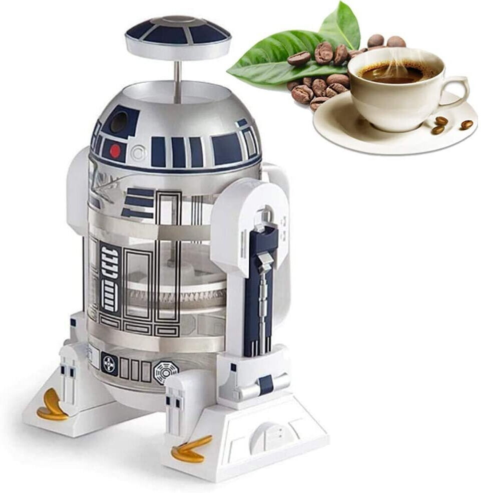 LETMY Insulated 304 Stainless Steel Coffee Maker Star Wars Robot R2D2 Hand Home Coffee