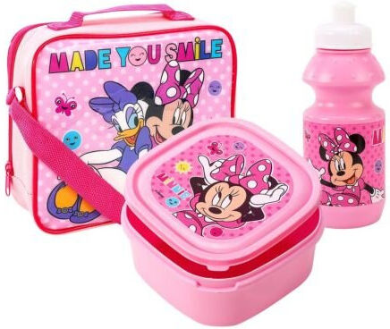 Disney Minnie Mouse & Daisy Duck Insulated 3 Piece Lunch Bag Set Girls Pink