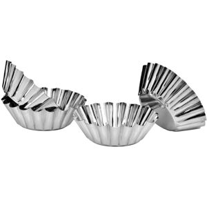 Premier Housewares Set Of 4 Tart/Cake Moulds, Tinplate Premier Housewares Set Of 4 Tart/Cake Moulds, Tinplate