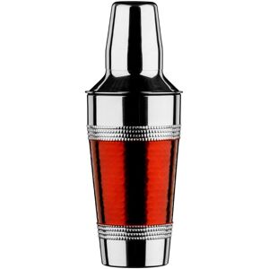 Premier Housewares Cocktail Shaker with Hammered Red Band - Stainless Steel Premier Housewares Cocktail Shaker with Hammered Red Band - Stainless Steel