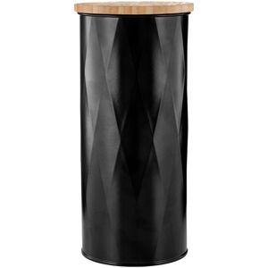 Premier Housewares Rhombus Round Storage Canister, Large, Black Premier Housewares Rhombus Round Storage Canister, Large, Black