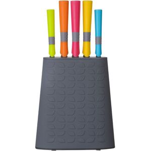 Premier Housewares 5-Piece Knife Set with Storage Block - Multi-Coloured Stainless Steel Blades (Ch Premier Housewares 5-Piece Knife Set with Storage Block - Multi-Coloured Stainless Steel Blades (Ch
