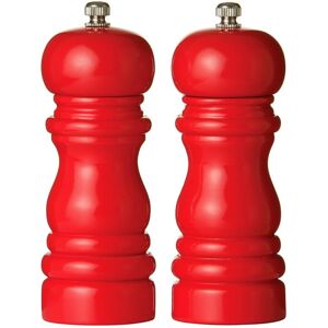 Premier Housewares Salt and Pepper Mill Set, 14.2 cm - Hi Gloss Red Premier Housewares Salt and Pepper Mill Set, 14.2 cm - Hi Gloss Red