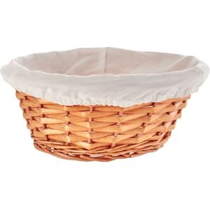 Premier Housewares Wicker Bread Basket With Cream Fabric Lining, Natural Premier Housewares Wicker Bread Basket With Cream Fabric Lining, Natural
