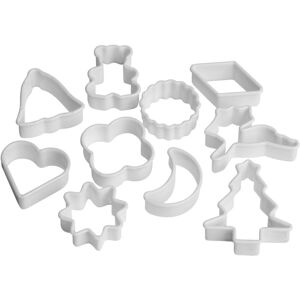 Premier Housewares Cookie Cutters - Set of 10, White Premier Housewares Cookie Cutters - Set of 10, White
