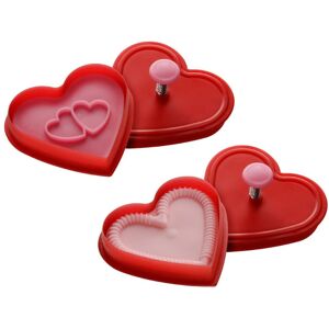 Premier Housewares Heart Cookie Stamps - Set of 2, Red/Pink Premier Housewares Heart Cookie Stamps - Set of 2, Red/Pink