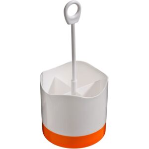 Premier Housewares 4 Section Cutlery Caddy Ample Storage Space, Orange/White Premier Housewares 4 Section Cutlery Caddy Ample Storage Space, Orange/White